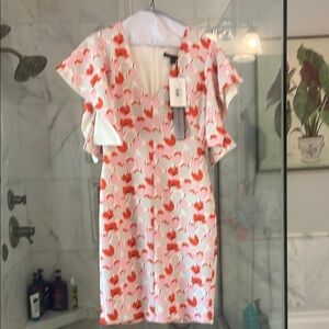 Floral Dress - Pink and White